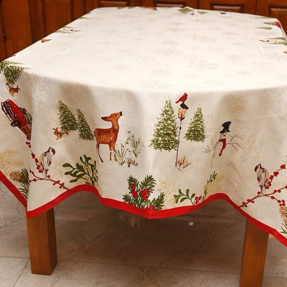 Better Homes & Gardens Heritage Winter Forest Tablecloth 60" x 84" - Picture 3 of 5